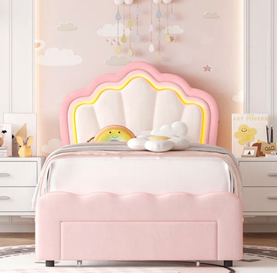 Black Wingback Bed