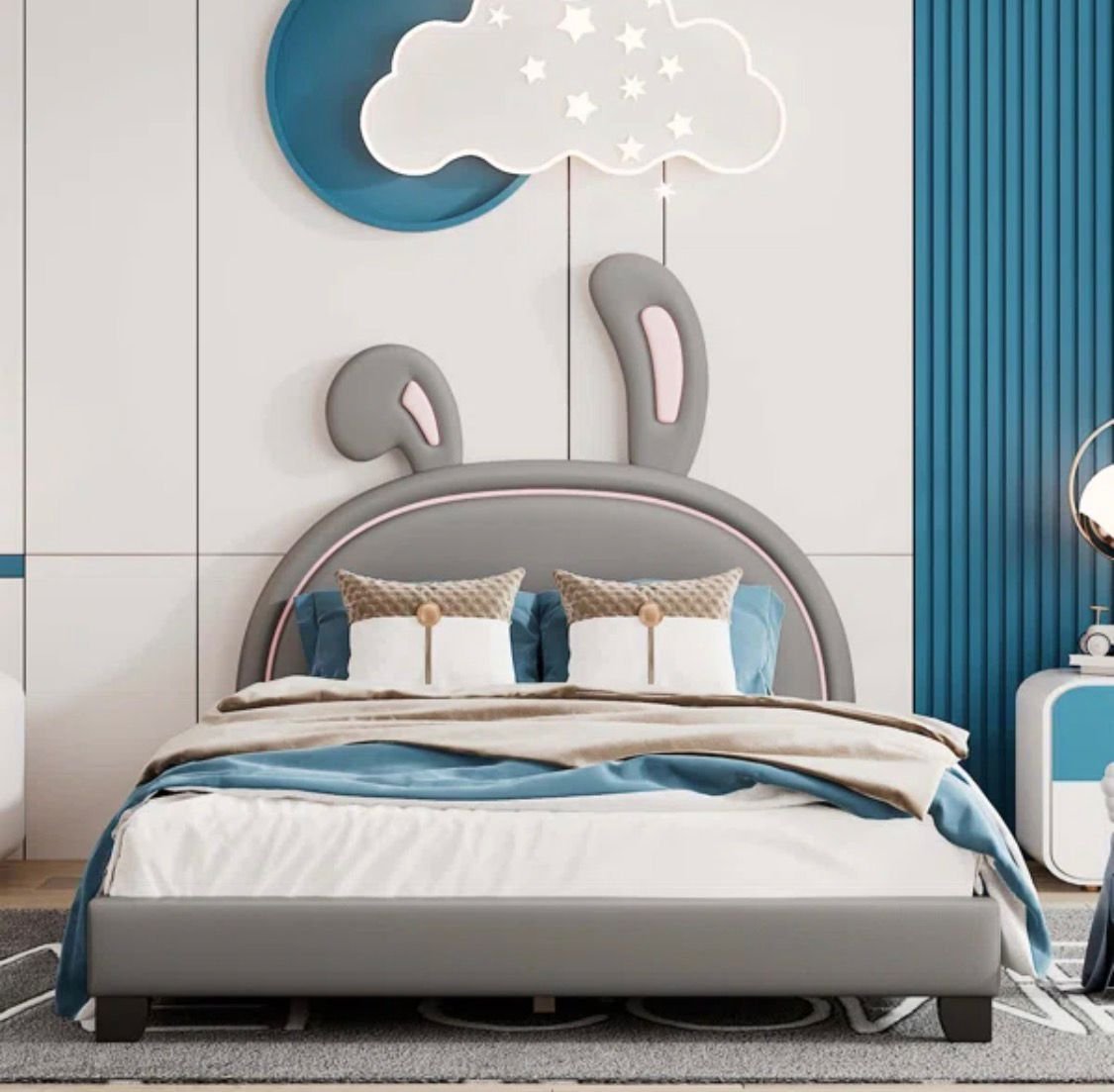 Grey & Gold Bed
