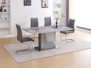 Grey Extendable Dining Set